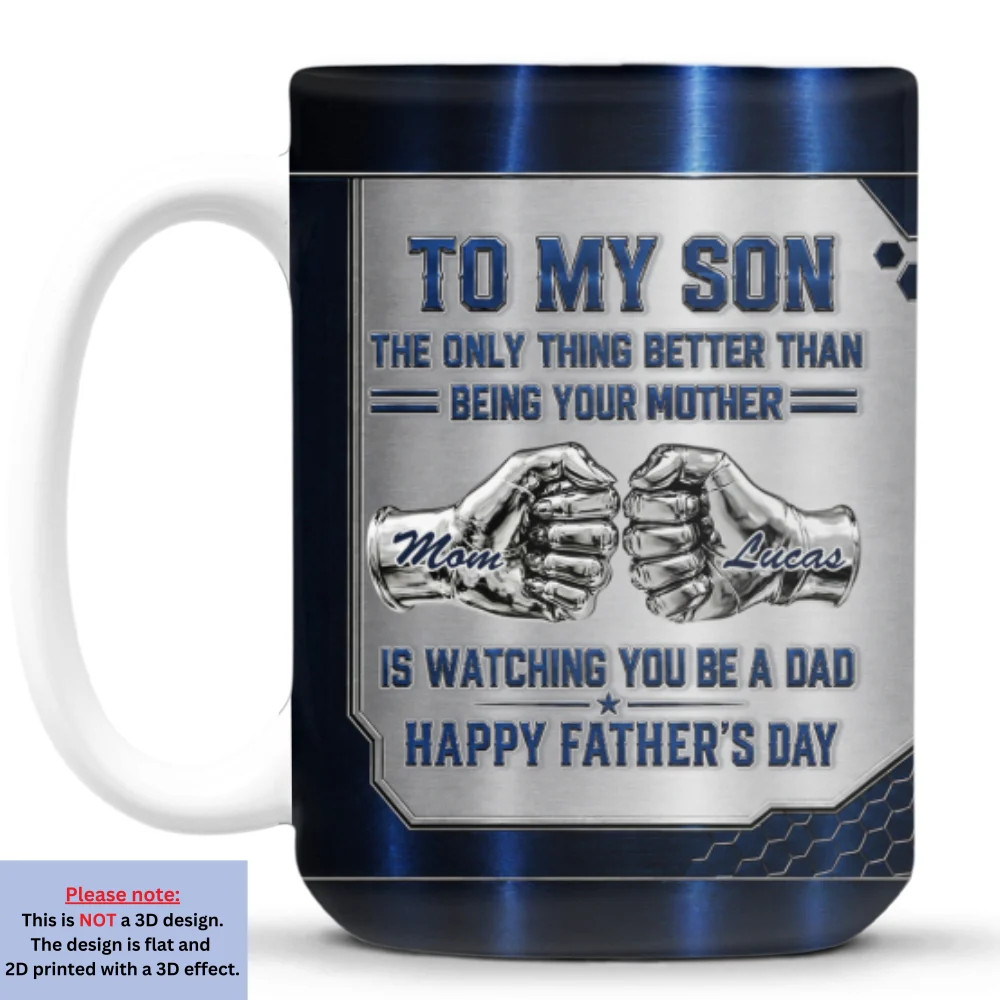 Watching My Son 2 - Personalized Custom 3D Inflated Effect Mug - Image 8