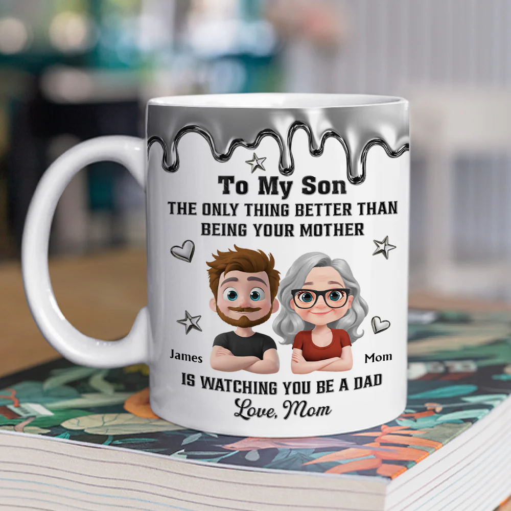 Watching Son Be A Dad - Personalized Custom Coffee Mug - Image 2