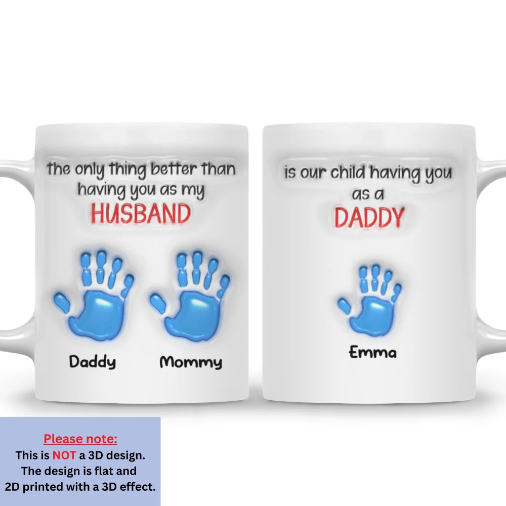 Watching You Be A Dad Husband - Personalized Custom 3D Inflated Effect Mug - Image 6