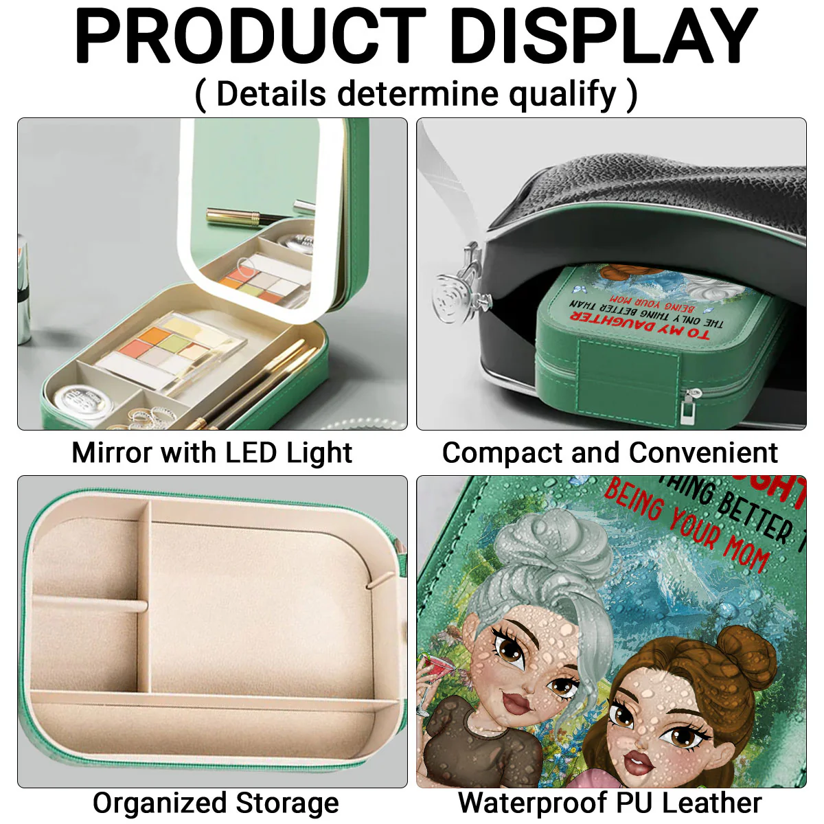 Watching You Be A Mom - Personalized Custom Jewelry Box With LED Mirror - Image 5