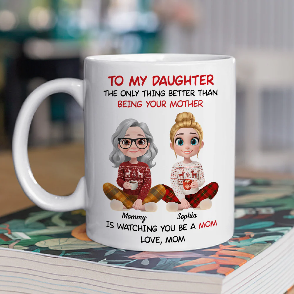 Watching You Become A Mother - Personalized Custom Coffee Mug - Image 2