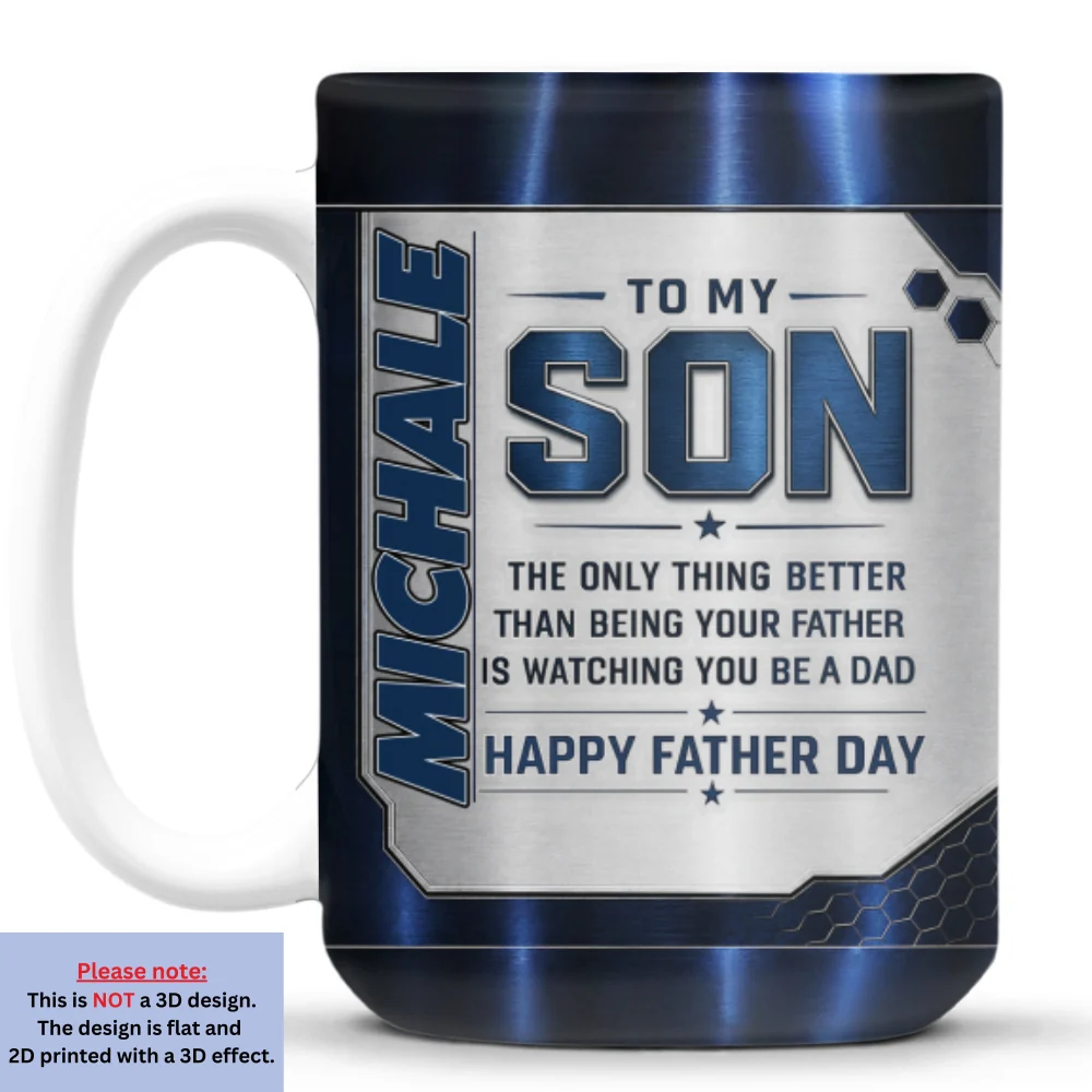 Watching You Being A Dad - Personalized Custom 3D Inflated Effect Mug - Image 8