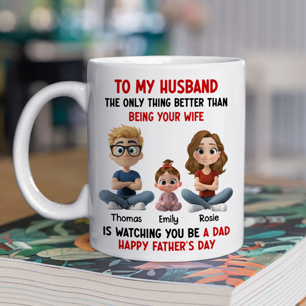 Watching You My Husband - Personalized Custom Coffee Mug - Image 2