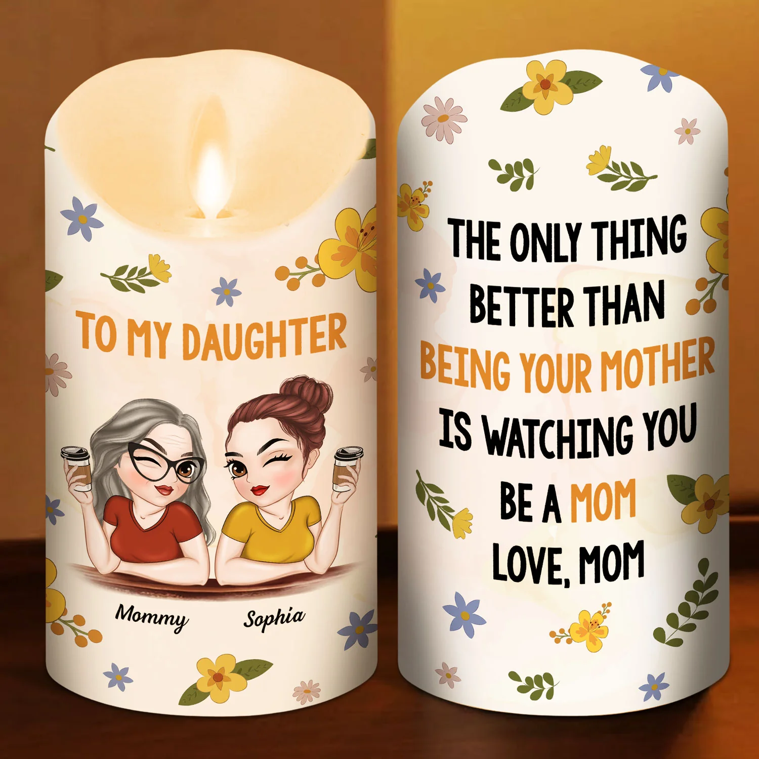 Watching You - Personalized Custom LED Candle - Image 2