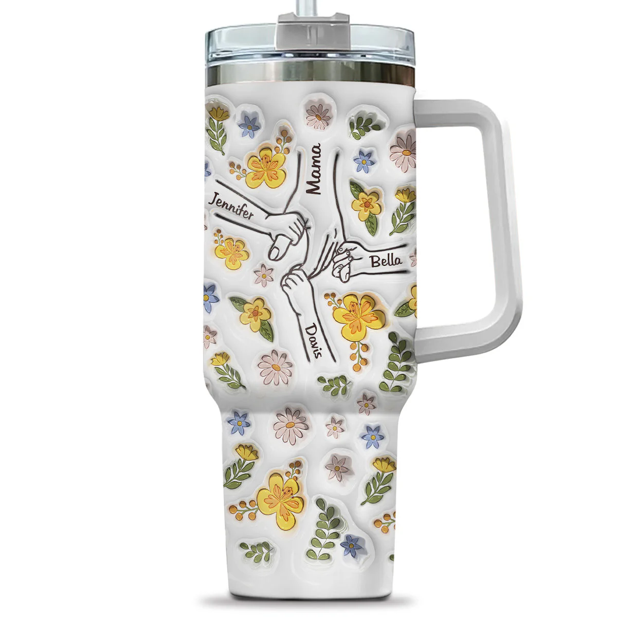 We Always Hand In Hand - Personalized Custom 3D Inflated Effect Printed 40 Oz Tumbler