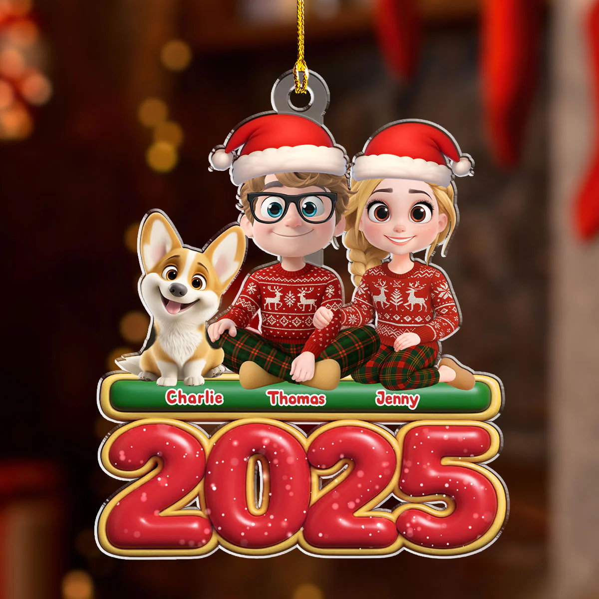 We And Our Dog - Personalized Custom Acrylic Ornament - Image 4