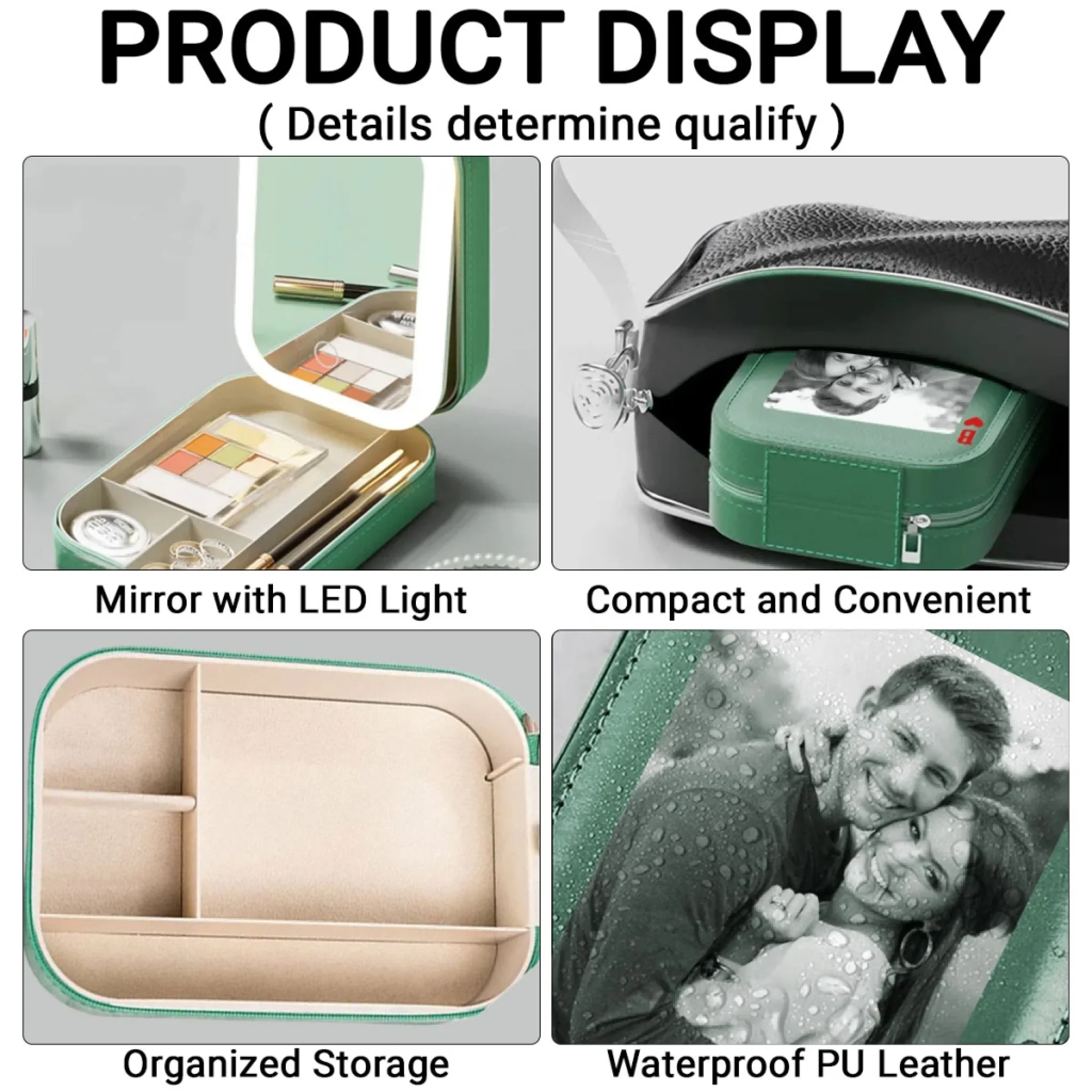 We Are A Perfect Pair - Personalized Custom Jewelry Box With LED Mirror - Image 6