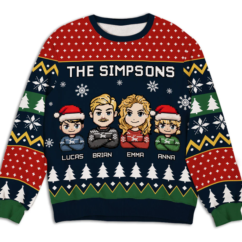 We Are Family Happy Holiday - Personalized Custom All-Over-Print Sweatshirt