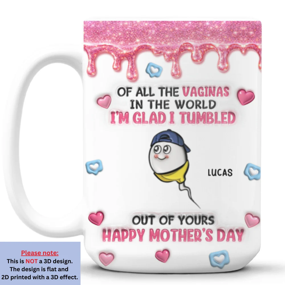 We Are Glad Mom - Personalized Custom 3D Inflated Effect Mug - Image 8