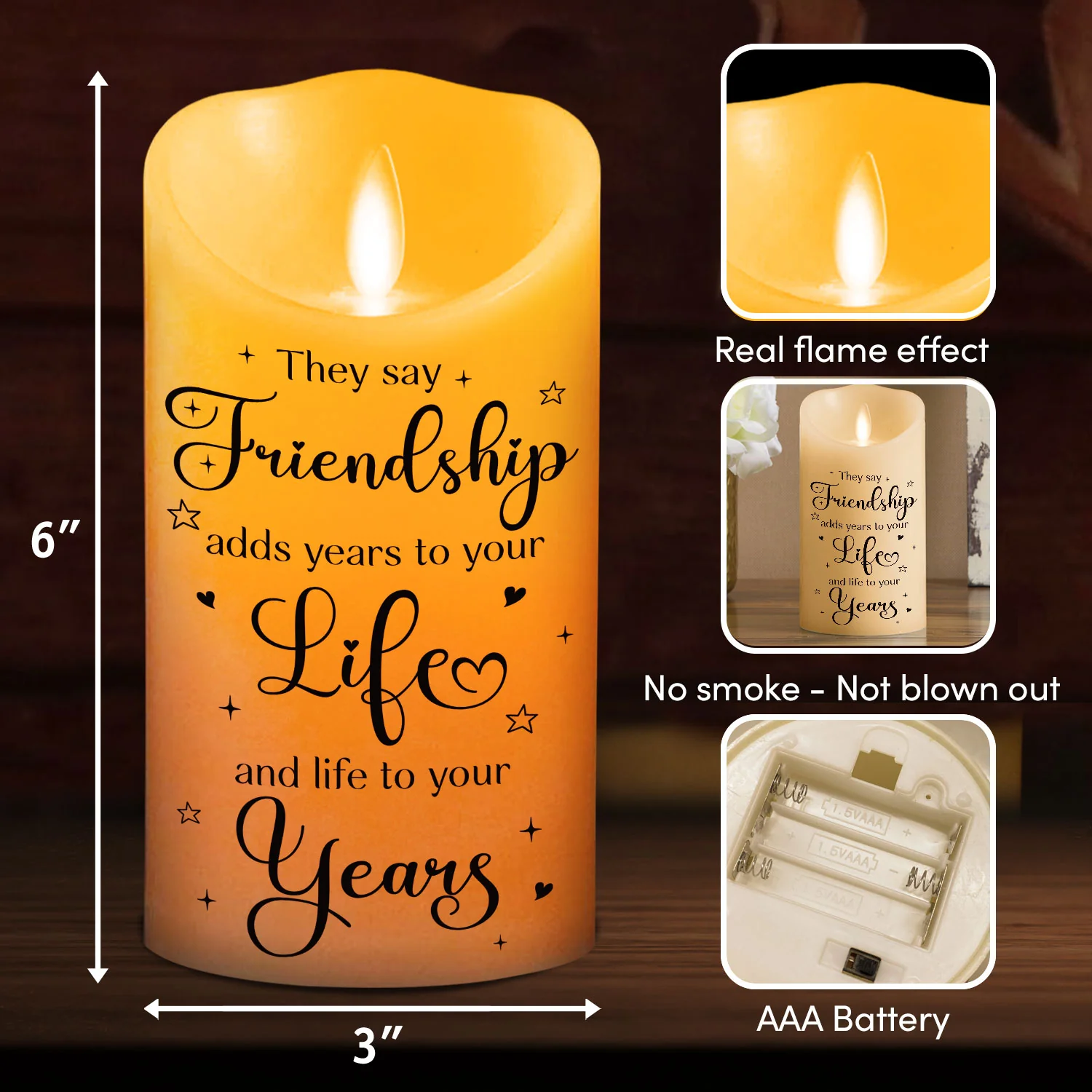 We Are Going To Live Forever - Personalized Custom LED Candle - Image 6