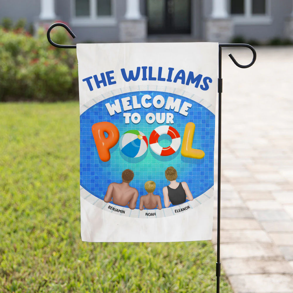 We Are In The Pool - Personalized Custom Flag - Image 4