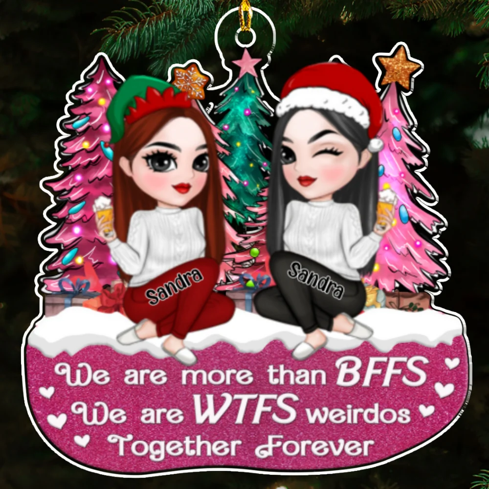 We Are More Than BFFS - Personalized Custom Acrylic Ornament - Image 6