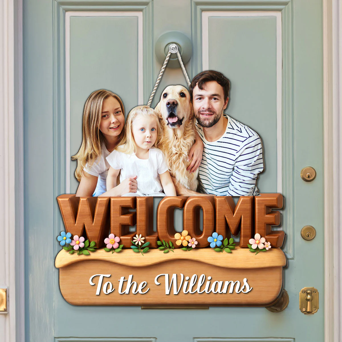 We Are Nice Here Photo - Personalized Custom 3D Effect Wood Sign - Image 2