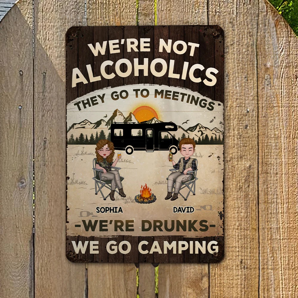 We Are Not Alcoholics - Personalized Custom Metal Signs - Image 5