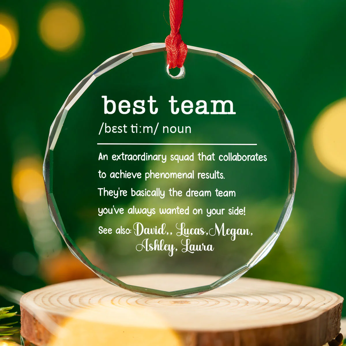 We Are One Epic Team - Personalized Custom Glass Ornament - Image 2