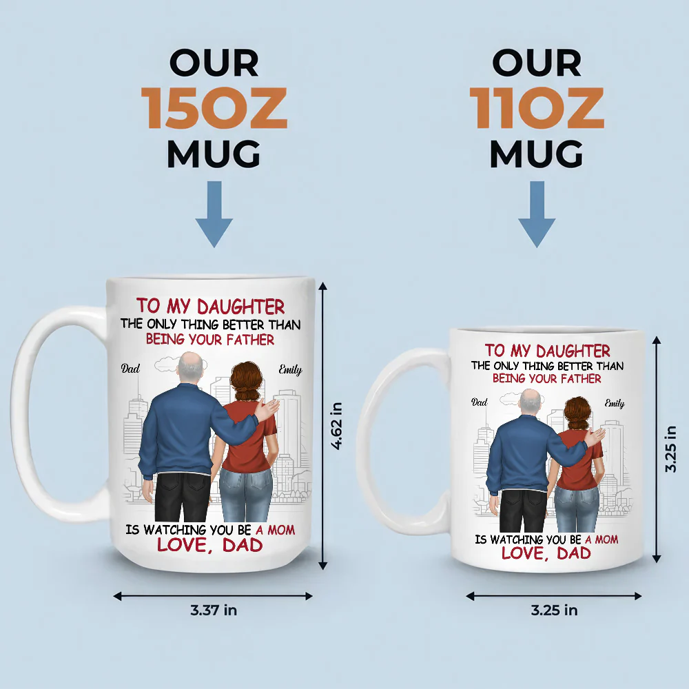 We Are Proud Of You Daughter  - Personalized Custom Coffee Mug - Image 6