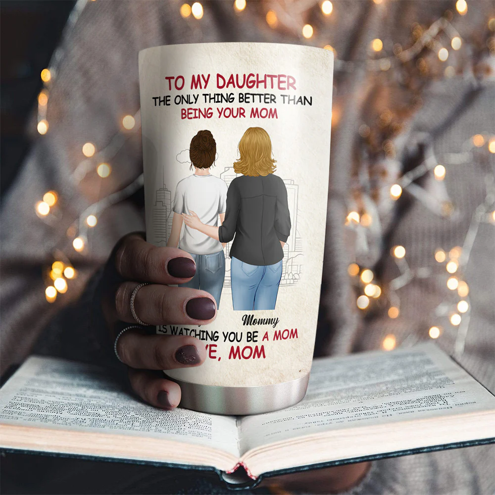 We Are Proud Of You Daughter - Personalized Custom Tumbler - Image 2