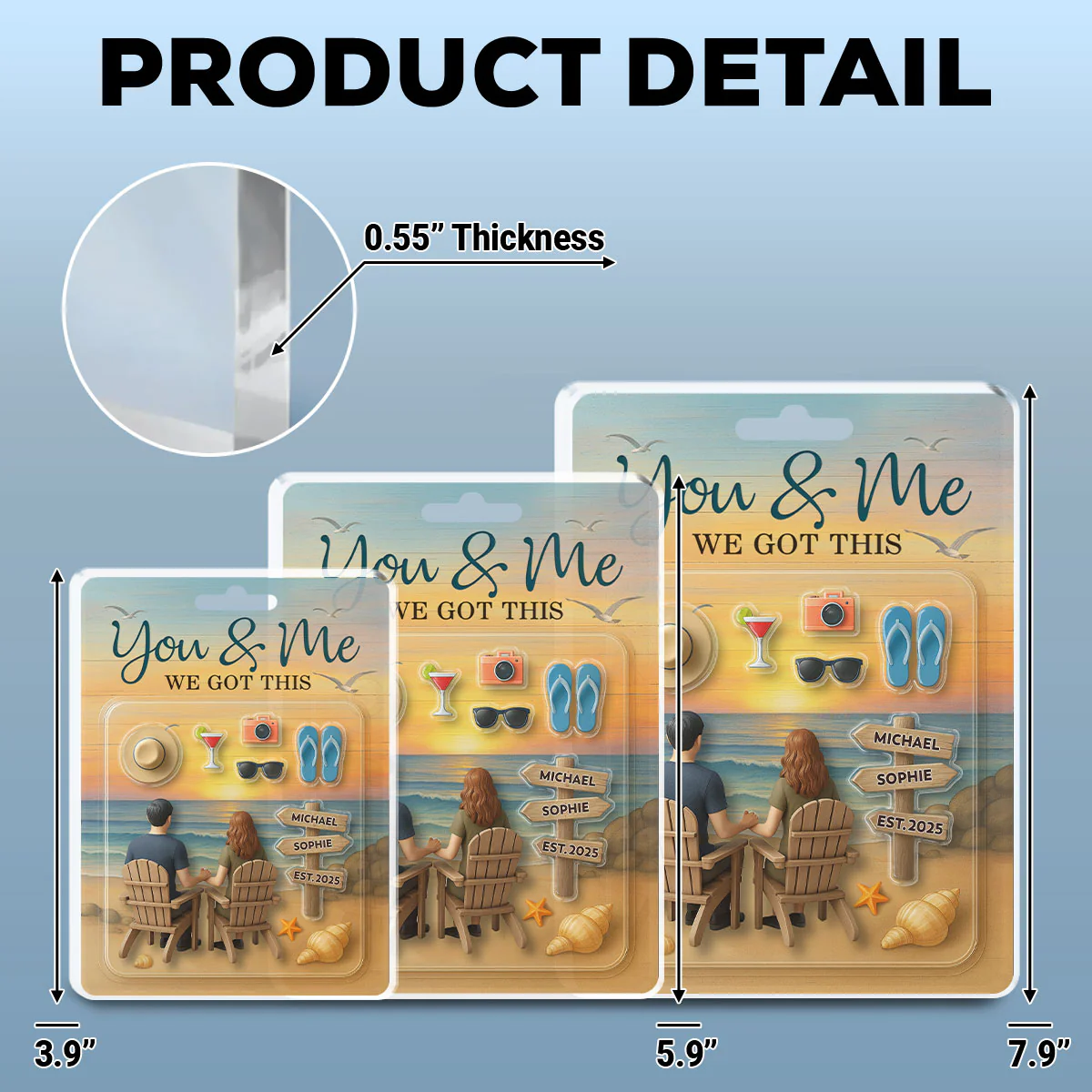We Built A Life We Loved - Personalized Custom Acrylic Plaque - Image 4