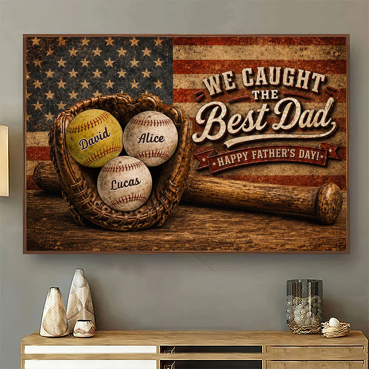 We Caught The Best Dad Ever - Personalized Custom Poster