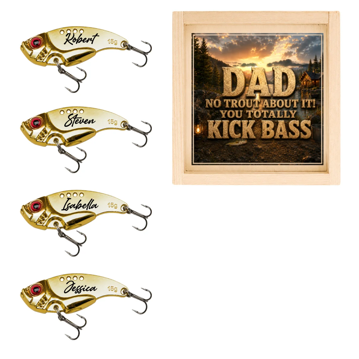 We Caught the Best Fishing Dad - Personalized Custom Fishing Lure - Image 11