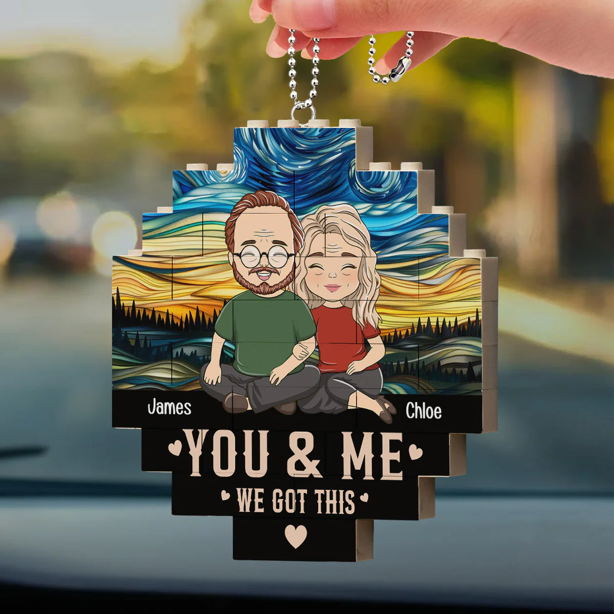 We Got This - Personalized Custom Puzzle Car Ornament - Image 2