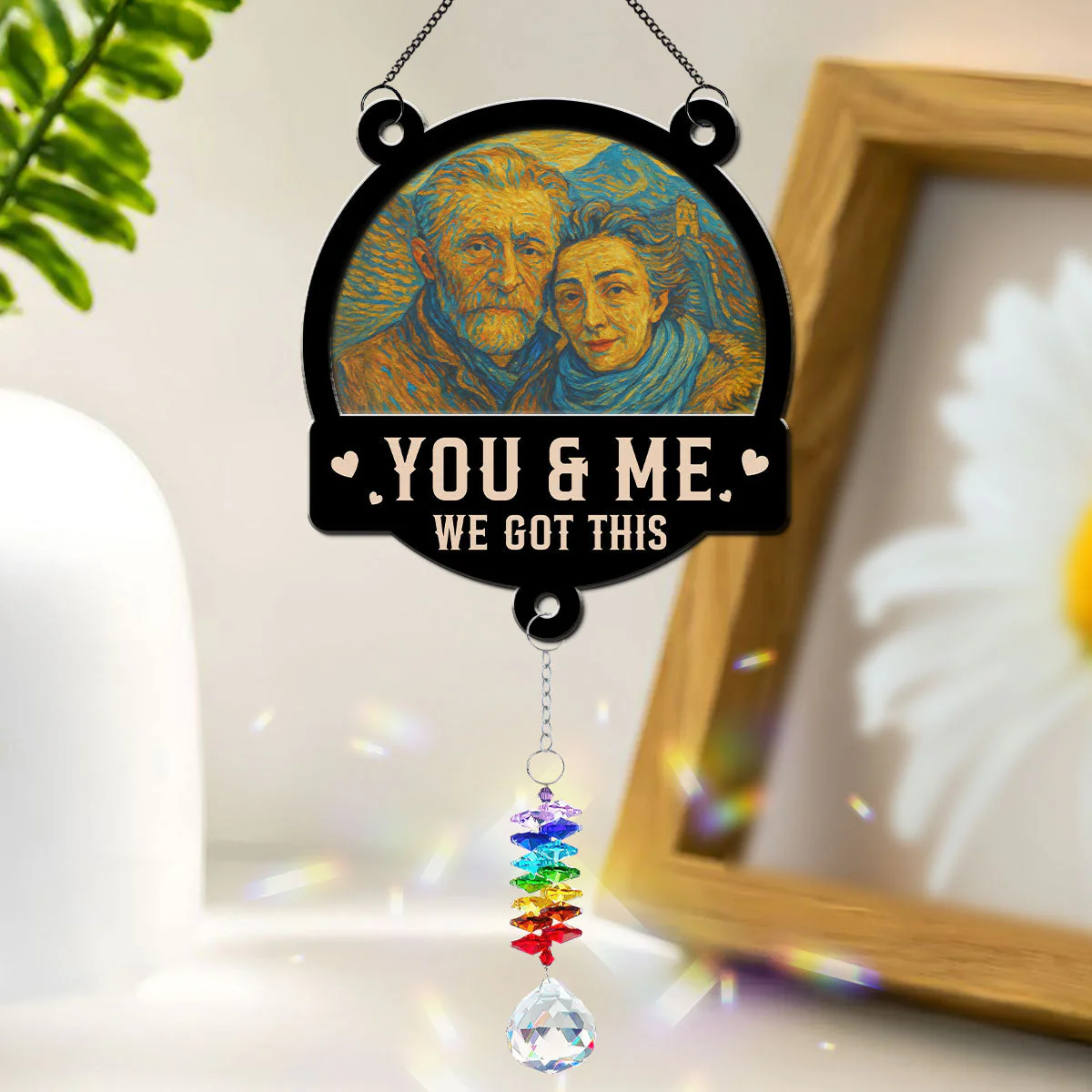 We Got This Until Our Last Breath - Personalized Custom Suncatcher With Crystal Rainbow Charm - Image 3