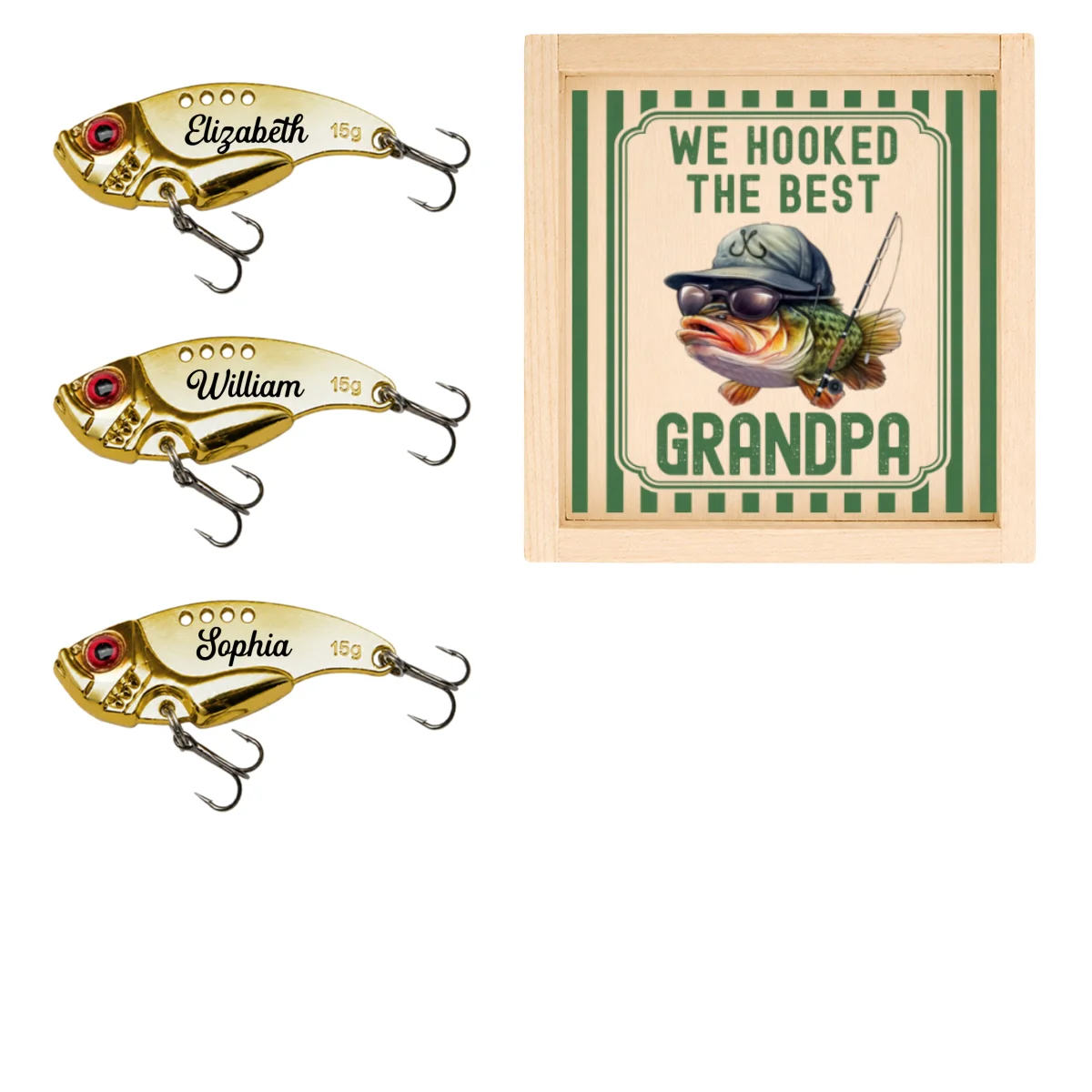 We Hooked The Best Dad - Personalized Custom Fishing Lure - Image 13