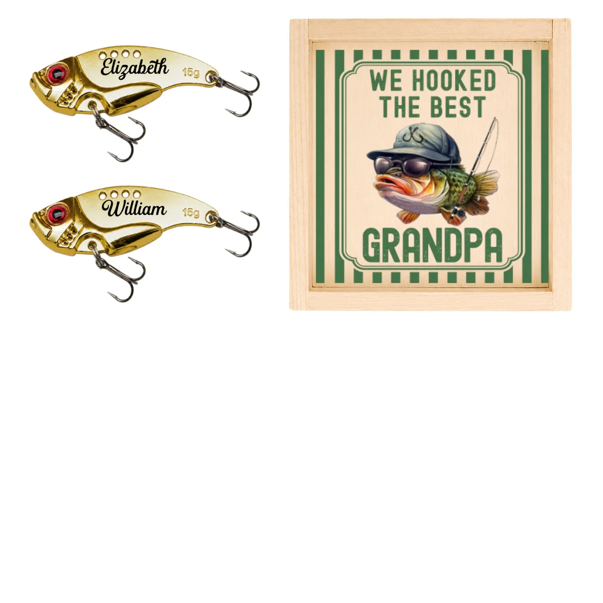 We Hooked The Best Dad - Personalized Custom Fishing Lure - Image 15