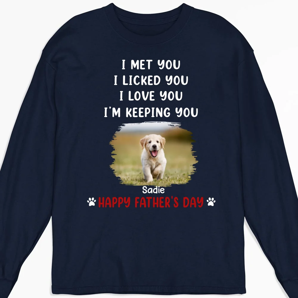 We Licked And Love You Photo - Personalized Custom Long Sleeve T-Shirt - Image 4