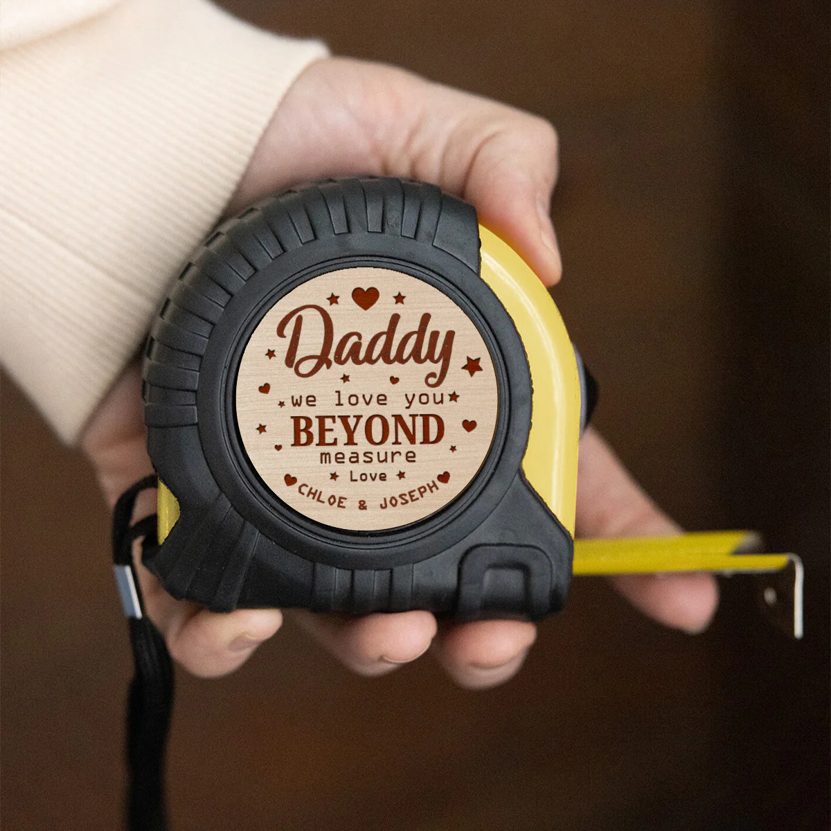 We Love You Beyond Measure Dad - Personalized Custom Tape Measure - Image 2
