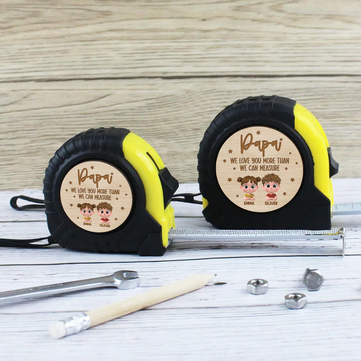 We Love You Dad - Personalized Custom Tape Measure - Image 2