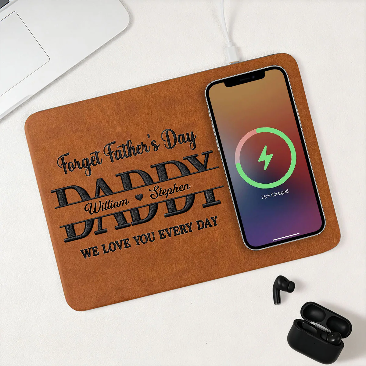 We Love You Every Day - Personalized Custom Charging Mat - Image 3