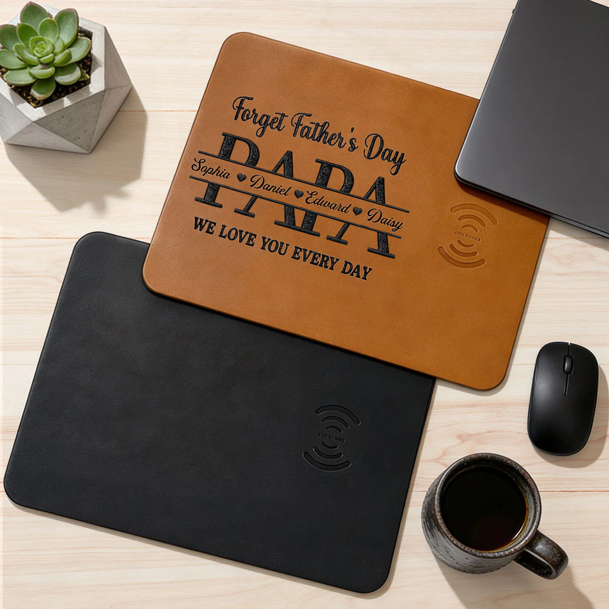 We Love You Every Day - Personalized Custom Charging Mat - Image 4