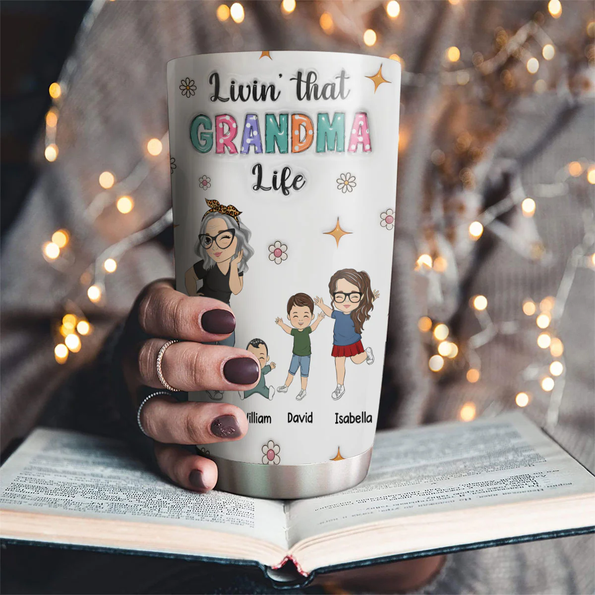 We Love You Mama - Personalized Custom 3D Inflated Effect Tumbler - Image 2