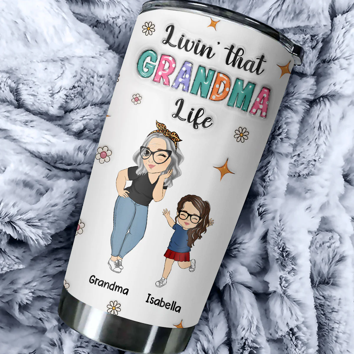 We Love You Mama - Personalized Custom 3D Inflated Effect Tumbler - Image 3