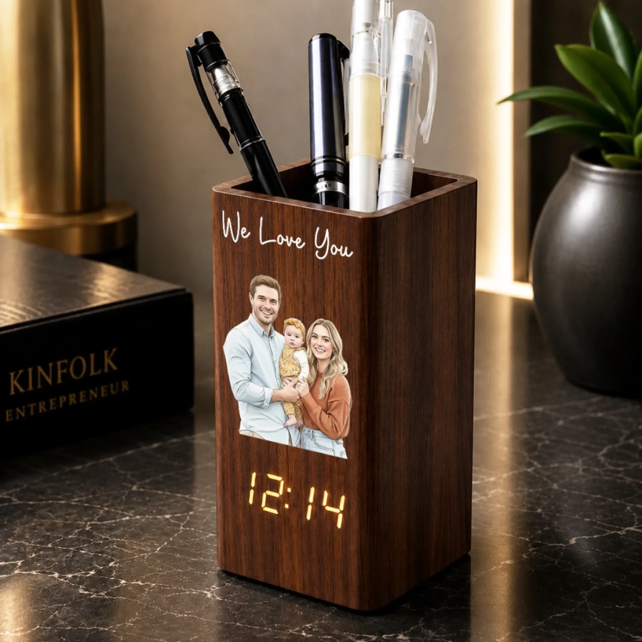 We Love You - Personalized Custom Pen Holder