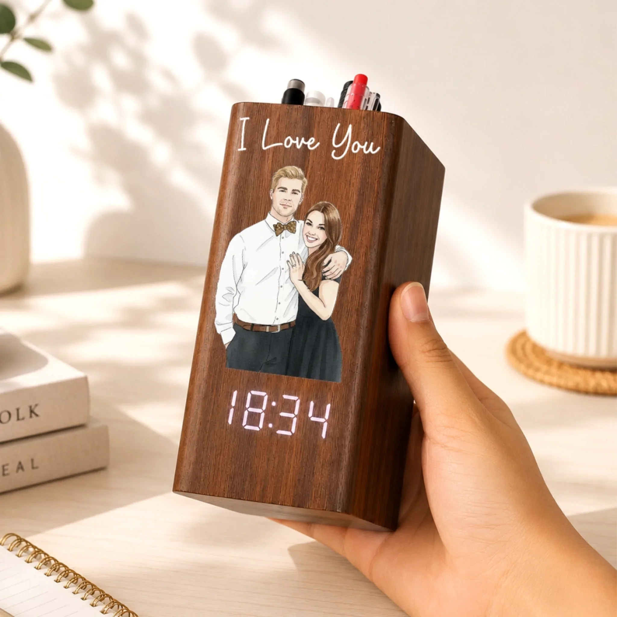 We Love You - Personalized Custom Pen Holder - Image 2