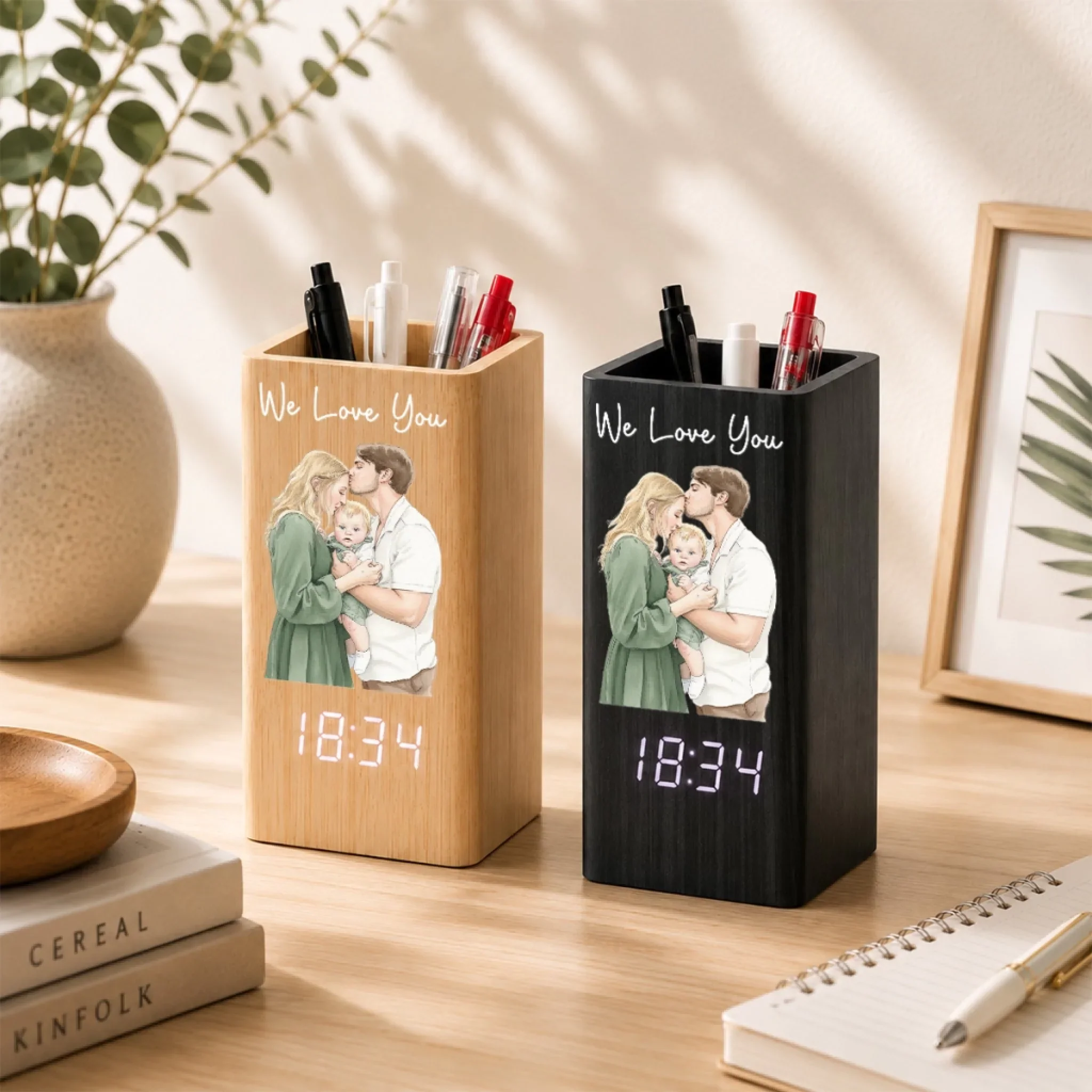 We Love You - Personalized Custom Pen Holder - Image 3