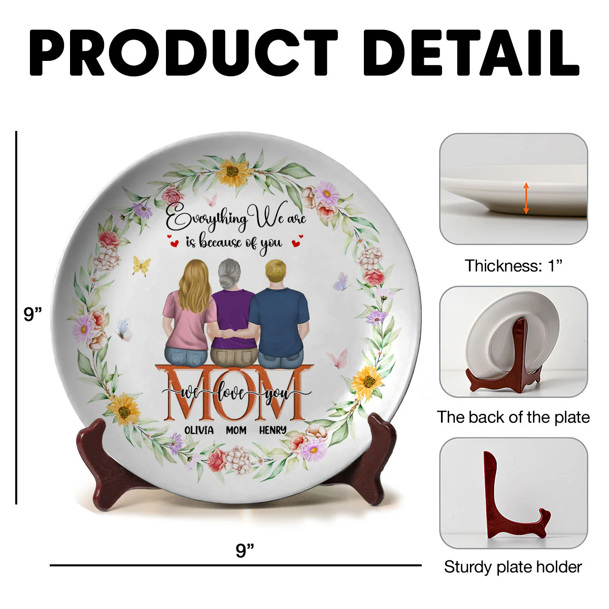 We Love You - Personalized Custom Plate - Image 5