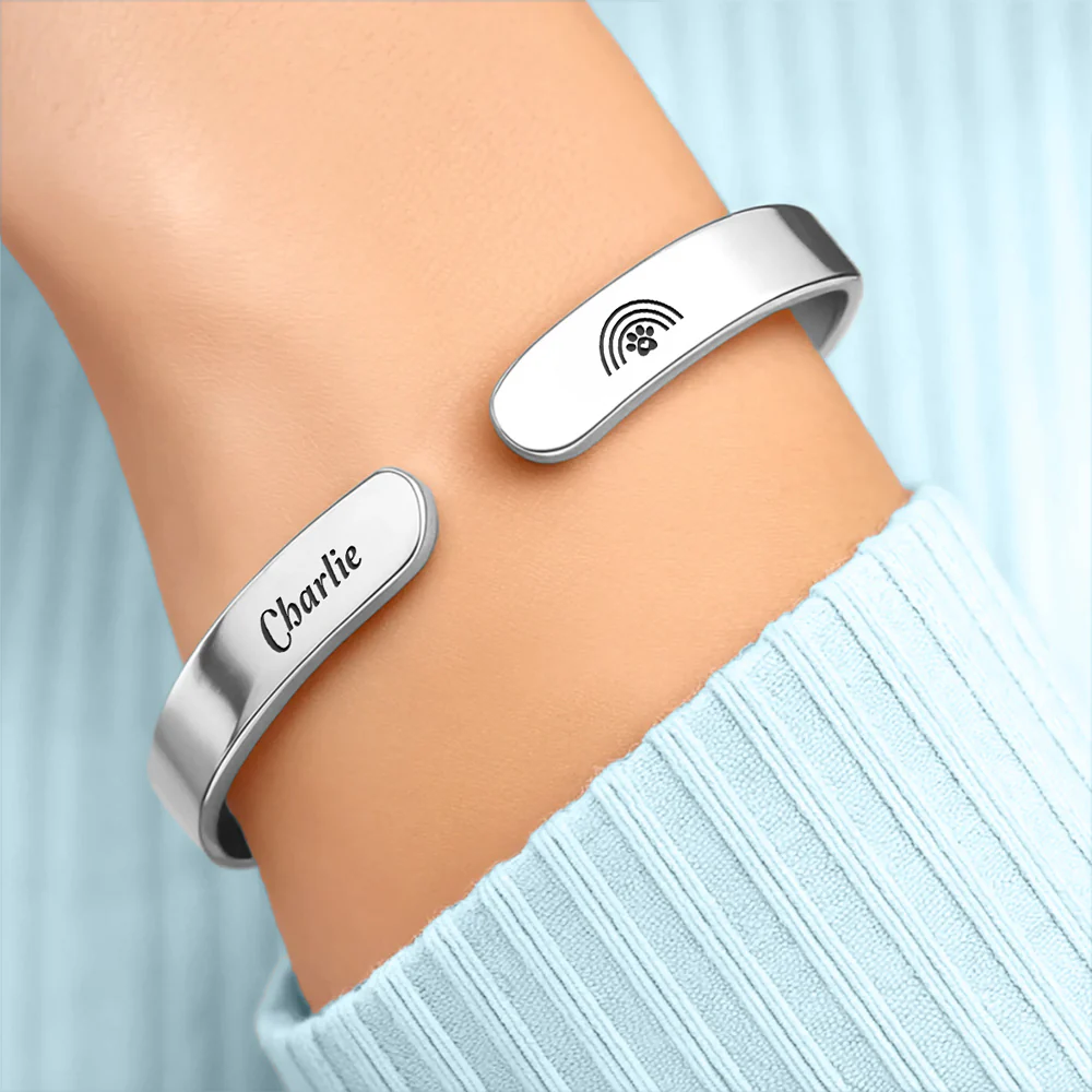 We Meet Again - Personalized Custom Bracelet Cuff - Image 3
