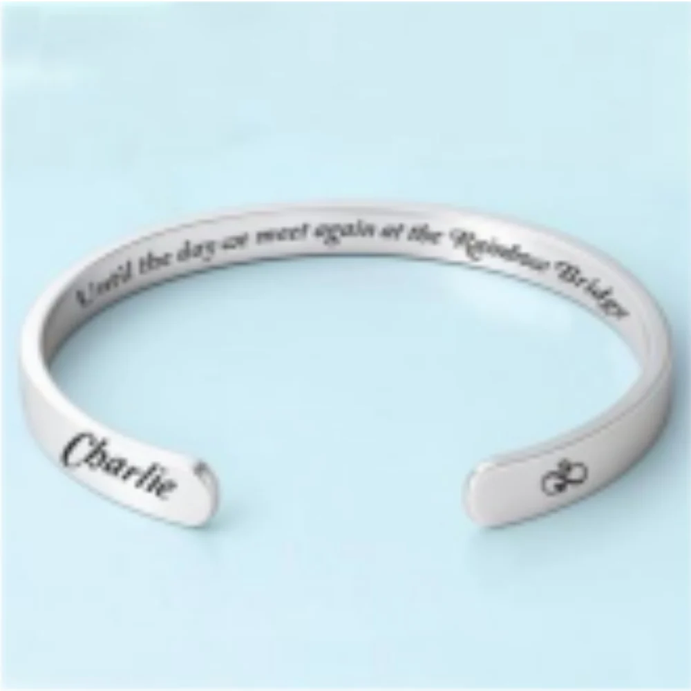 We Meet Again - Personalized Custom Bracelet Cuff - Image 6