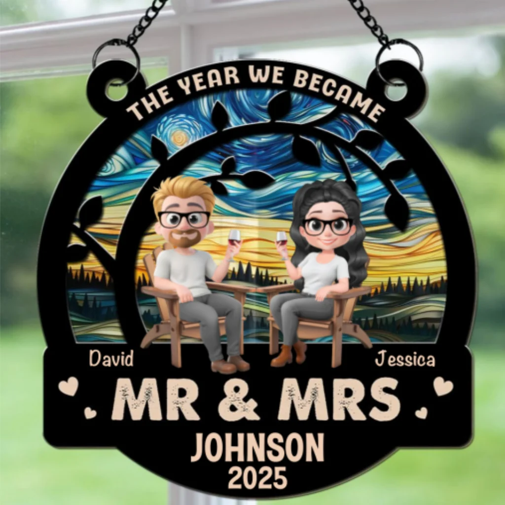 We Said Yes To Forever - Personalized Custom Suncatcher - Image 5