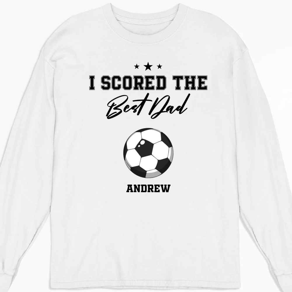 We Scored The Best Dad Grandpa - Personalized Custom Shirt - Image 10