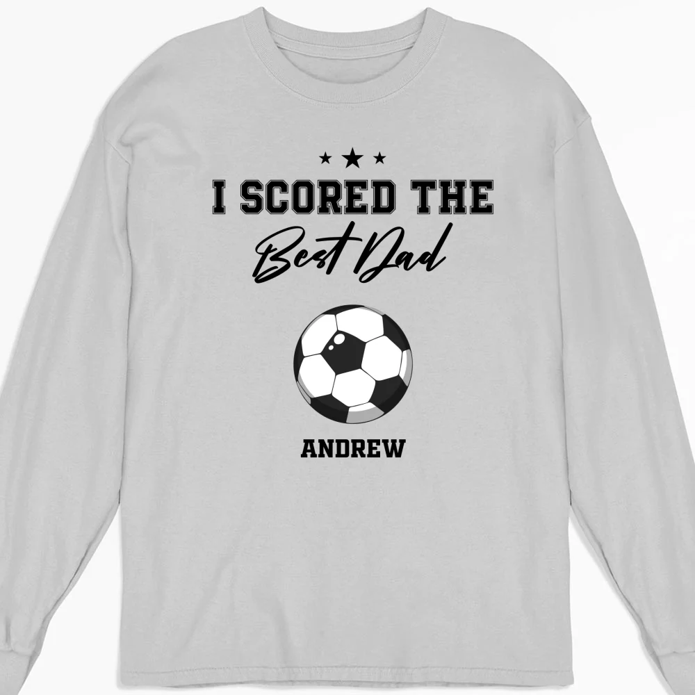 We Scored The Best Dad Grandpa - Personalized Custom Shirt - Image 11