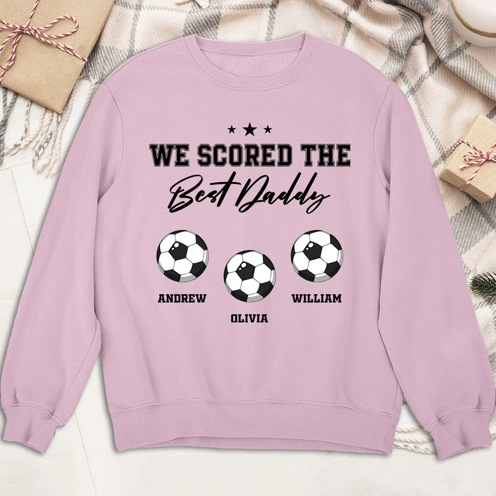 We Scored The Best Dad Grandpa - Personalized Custom Shirt - Image 5