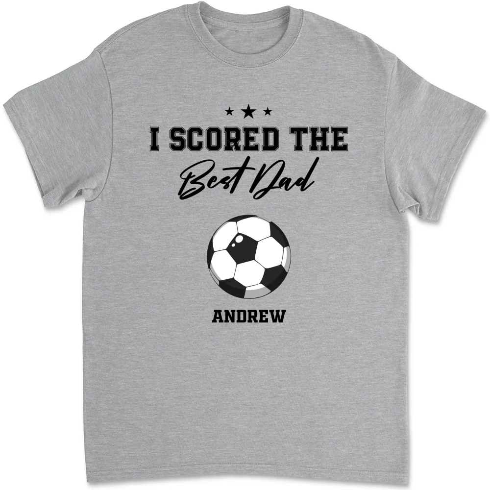 We Scored The Best Dad Grandpa - Personalized Custom Shirt - Image 7