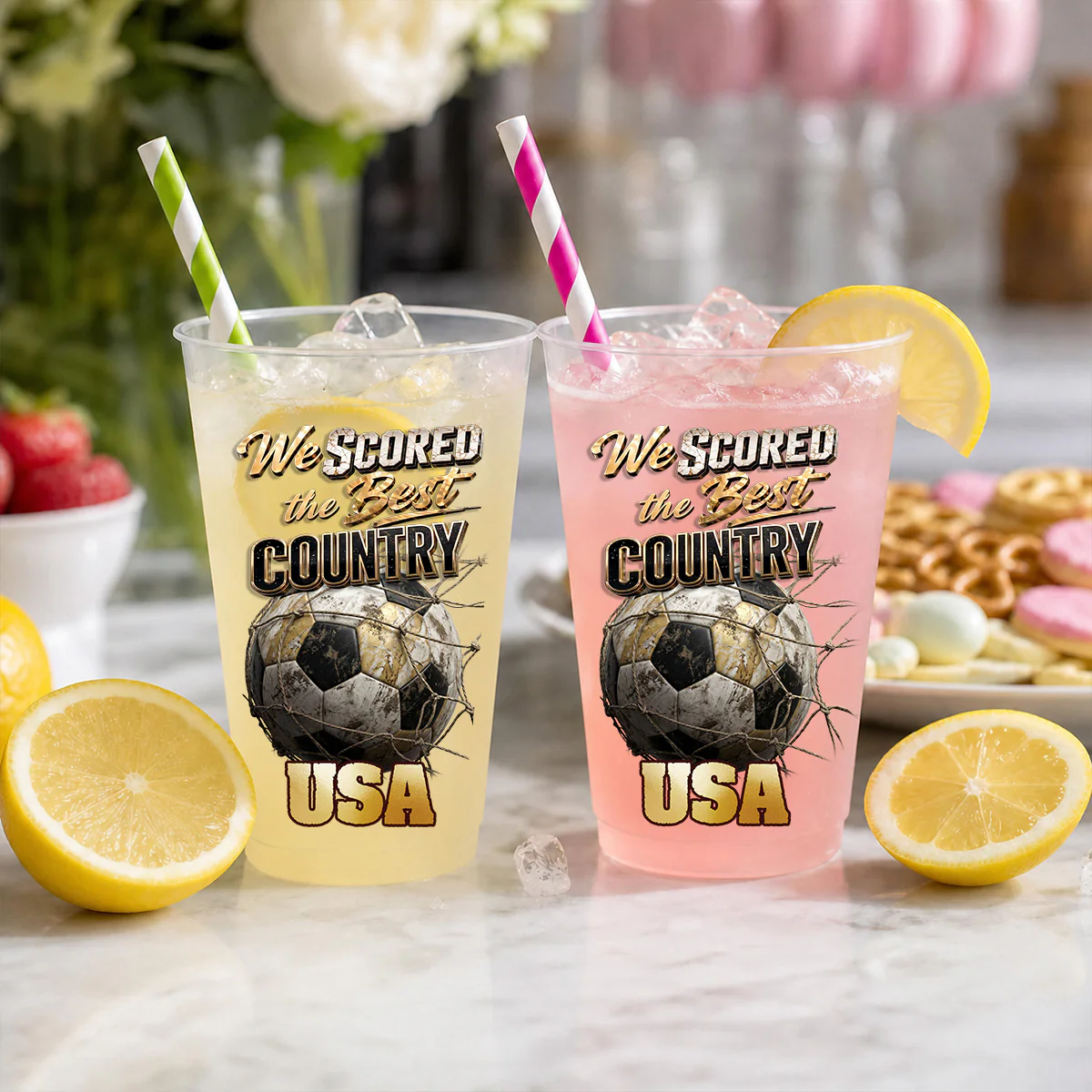 We Scored The Best Country - Personalized Custom Frosted Cup - Image 3