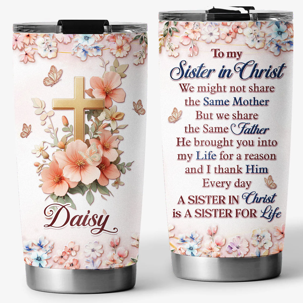 We Share The Same Father - Personalized Custom 3D Effect Tumbler
