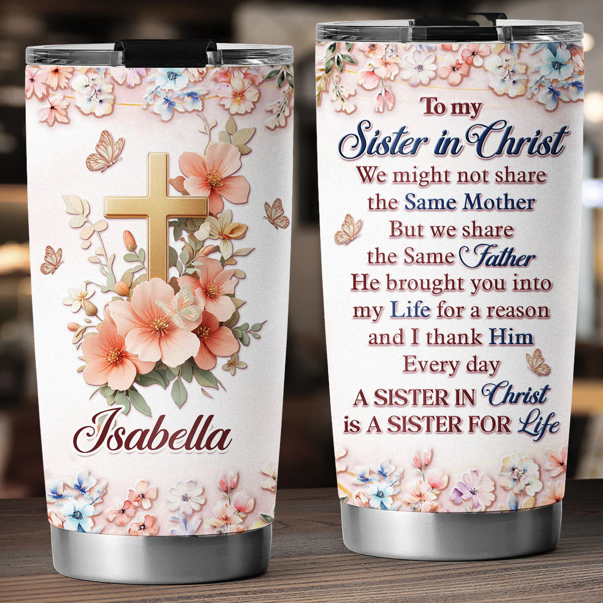 We Share The Same Father - Personalized Custom 3D Effect Tumbler - Image 2