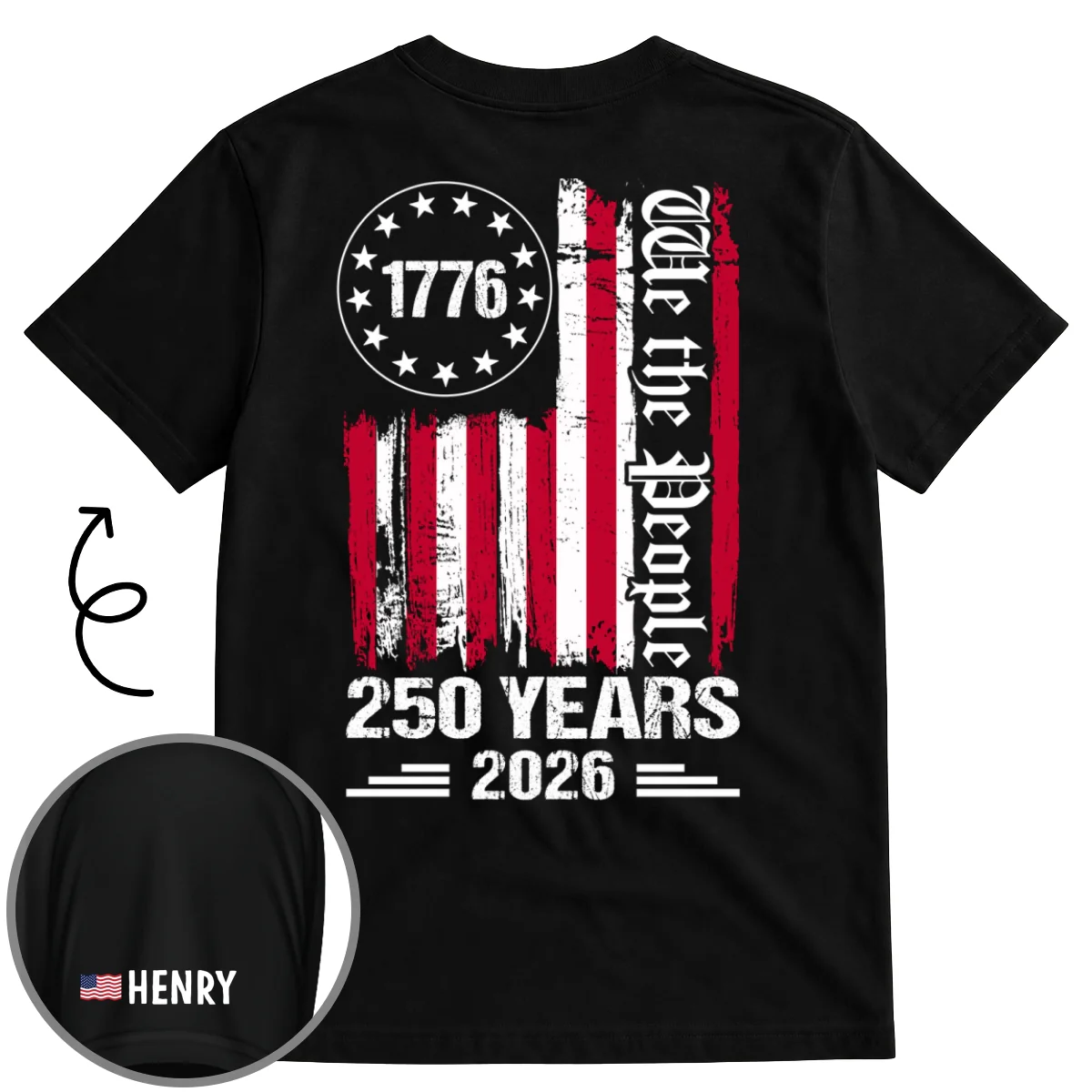 We The People Of The United States - Personalized Custom Shirt With Design On Sleeve - Image 6